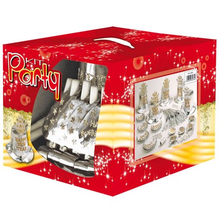 Uudenvuoden Juhlasetti Juhlahatuilla Hopea