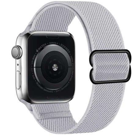 Apple Watch 42/44/45 armbånd nylon lys grå