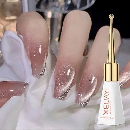 XEIJAYI Rosa Kattöga Gel Nagellack Keramisk Magnetisk Gel UV Semi-permanent Emaljer Lack Nagelmaterial För Professionella Gel