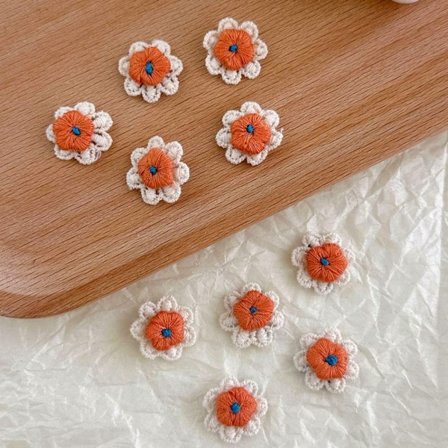 20 st/lot Broderiklistermärke för små blommor 7 7