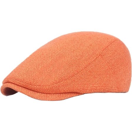 Lippalakki, Newsboy-hattu, Pellava Vintage Peaked Cap Newsboy-hattu oranssi