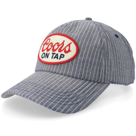 American Needle - Coors On Tap Tulsa Navy/Ivory Dad Cap Unconstructed Blue Cap - @ Hatstore