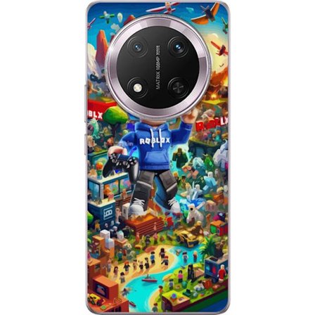 Yhteensopiva Puhelinkuori Honor Honor Magic7 Lite Suuri yksityiskohtainen Roblox-maailma täynnä hahmoja, seikkailuja ja värikkäitä ympäristöjä