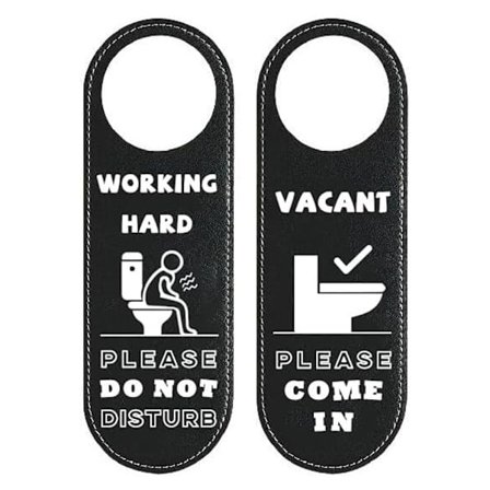 Kylpyhuoneen Käyttöasteen Ovihenkari Kylpyhuone Työskentelen Ahkerasti Älä Häiritse Ovihenkari Vapaa Ole Hyvä Ja Tule Sisään Kyltti, PU-nahkaa, 