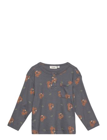 Nmmgago Ls Loose Top Aop Sep Lil Grey Lil'Atelier
