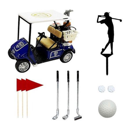 Golf-syntymäpäiväkakun koristeet, kakun koristeet miehille, luovat cupcake-koristeet, kakun lisäosat, isänpäivän juhlapalveluksiin (LGL)