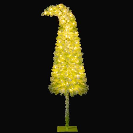 Sapin Lumineux 180cm COSTWAY-Käytännöllinen, Käännettävä-120 Lämmin Valkoinen LED, 8 Režiimiä-Kynän Muoto-Kaikki T sisältäen Kaukosäätimen-290 Oksaa