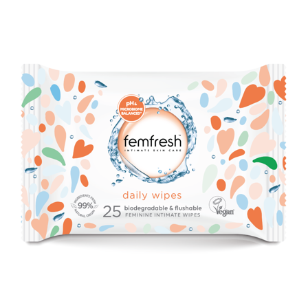 Femfresh Daily Wipes, 25 stk.
