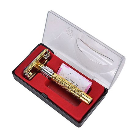 Ny barberhøvel for menn, sikkerhet, dobbelkant, barberblad, klassisk