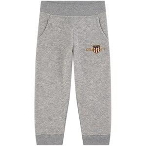 Kids - GANT Archive Shield Branded Sweatpants Light Grey Melange 98/104 cm - Bottoms - 98/104 cm - Grey