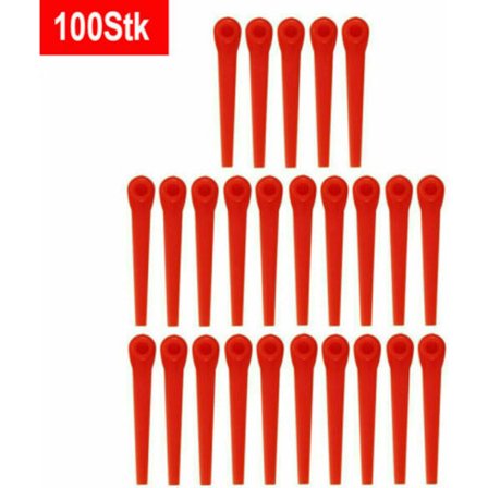 100 st Plastblad Ersättningsblad för GräsTrimmer