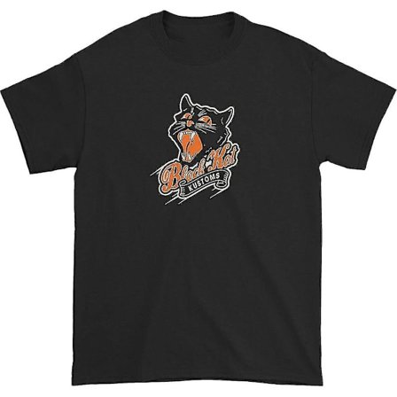 Svart Kat Kustoms T-shirt