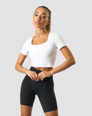 ICANIWILL - Nimble Soft Cropped T-shirt White - Dame - ICIW