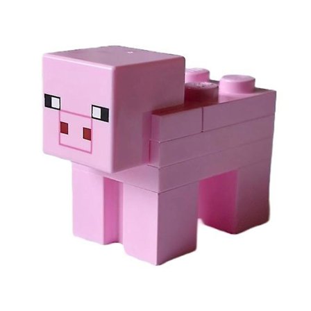 LEGO Dyr Pink Minecraft Gris Minifigur