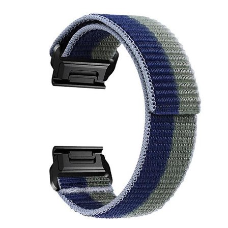 För Garmin Tactix 7 Pro/Fenix 7X/Fenix 6X Pro 26mm Nylon klockarmband Justerbart handledsband