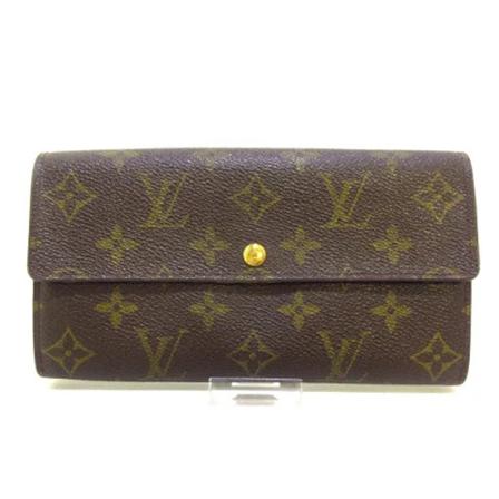 Louis Vuitton Vintage, Pre-owned Canvas Wallet Bruin, Dames, Maat:ONE Size