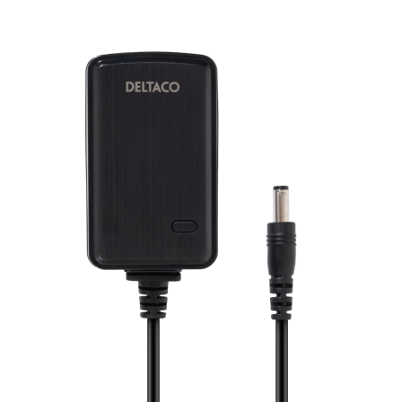 Deltaco power supply, 100-240 V to 12V 2A, black