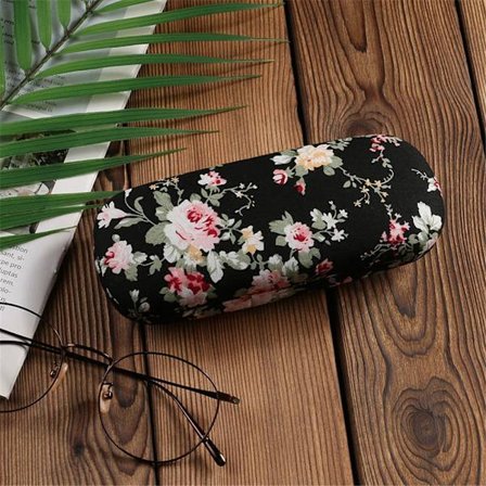 Øjenbrilletui Solbril Holder SORT BLOMST BLOMST