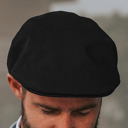 Gorra plana negra Lory para hombres - Boinas para hombre