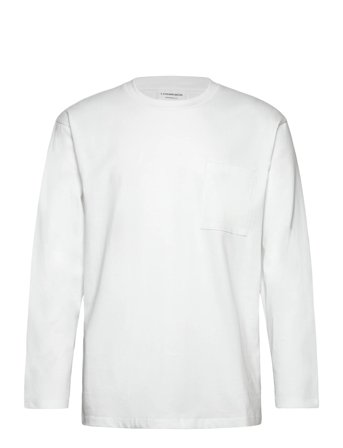 Lindbergh Oversized Pocket Tee L/S - White - L