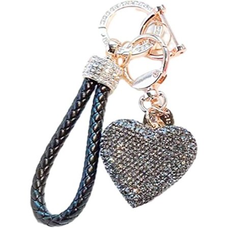 Hjerte Nøglering Hjerte Krystal Nøglering Håndtaske Charms Tilbehør Rhinestone Hjerteformede Nøgleringe Vedhæng Rygsæk Nøglering