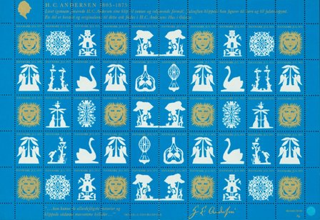 Danmark - julmärkeark 1975 - Foldet