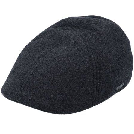 Stetson - Svart flatcap Keps - Texas Wool/Cashmere Flat Cap @ Hatstore