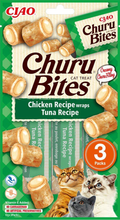 Churu - Cat Bites kylling- og tunfiskwrap, 3-pk. - Katt - Kattegodteri & kattegress - Belønningsgodbiter katt - ZOO.no