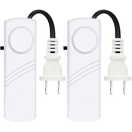 2 stk Strømsvigt Alarm, Automatisk Strømsvigt Alarm, 80db LED Indikator Smart Alarm Advarsel Sirene, Strømsvigt Alarm (kræver AAA Batteri, ikke 