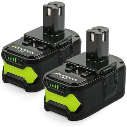 LiBatter 2st P108 18V 5.0Ah litiumjonersättningsbatteripaket för Ryobi One+ P108 P107 P100 P122 P104 P105 P06
