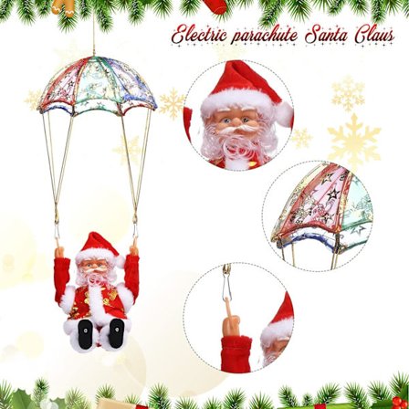 Elektrisk Julemand, der klatrer på stige, Julemanden klatrer op og ned