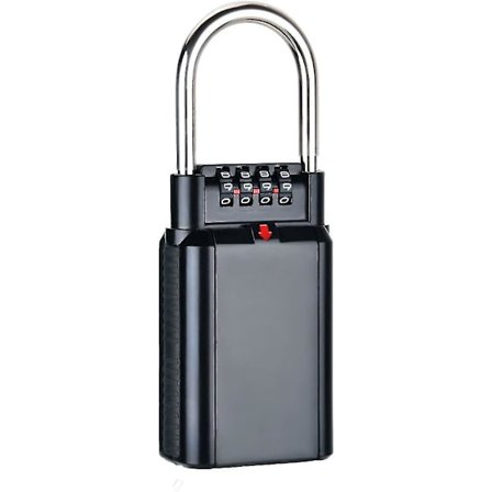 Nøkkelboks med kombinasjonslås, holder 6 nøkler, bærbar