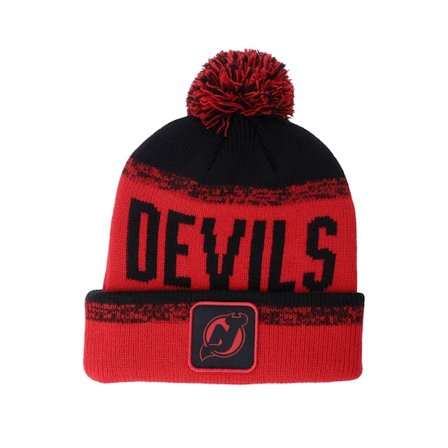 Fanatics - NHL Rouge pom Bonnet - New Jersey Devils Thrive Red/Black Pom @ Hatstore
