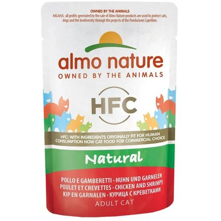 Almo Nature Umido Per Gatti Pollo/Gamberetti 55g