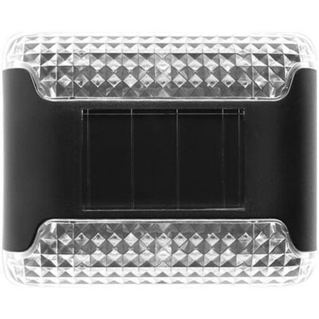 Solcellslampa för utomhus, liten vägglampa med 2 LED [varmt ljus]