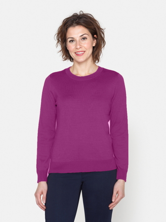 BRANDTEX - Langærmet Strik - Fuchsia Pink