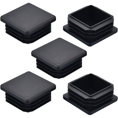 25 kpl muovisia neliömäisiä putkitulppia, huonekalujen jalkasuojia, metalliputkitulppia, kestäviä, liukumattomia ja käytännöllisiä, 40x40mm sisäinen 