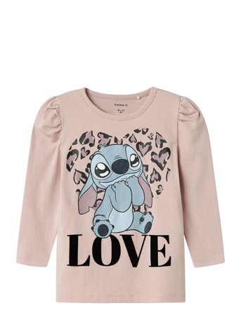 name it Nmfjamin Stitch Ls Top Box Noos Wdi - Pink - 92