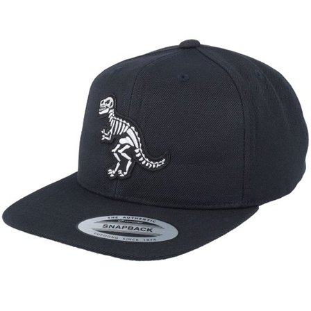 Kiddo Cap - Svart snapback Keps - Kids T-rex Sceleton Patch Black Snapback @ Hatstore