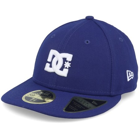 DC - Blau fitted Cap - Low Profile Royal Blue Fitted @ Hatstore