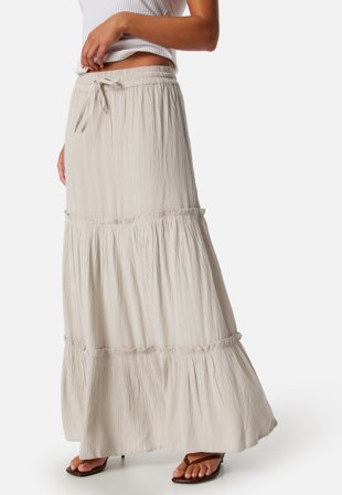 VILA Vimesa High Waist long skirt Feather Gray Vaatteet