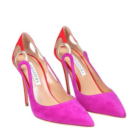 Aquazzura Fenix 105 pump in suede Fexhigp0-Snl-6 Pink, Dame Pumps, Størrelse: 36 EU