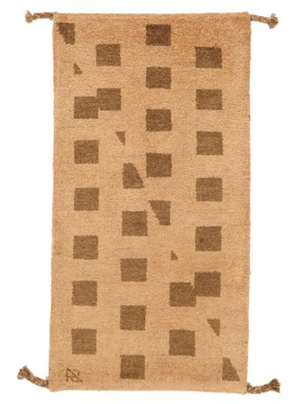 Handgeknoopt Perzisch Gabbeh Rustic Vloerkleed 60X120 Bruin/Oranje