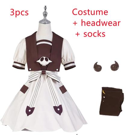 Yashiro Nene Cosplay Kostym Anime Toalettbunden Hanako Kun Jibaku Shounen Hanako Kun Cosplay Klänning Peruk Halloween Kostym Gåva