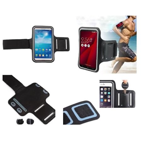 Armband Professionnelle Hölster Neopren Vattentät Justerbar Armband av NEOPREN Sport Gym för => NOKIA N800 TABLET > Svart