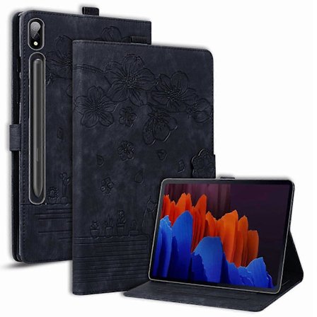 Læretui Kompatibelt med Samsung Kompatibelt med Galaxy Tab S11 Ultra S10 Ultra S9 Ultra S8 Ultra, Kortspor Nettbrettstativ