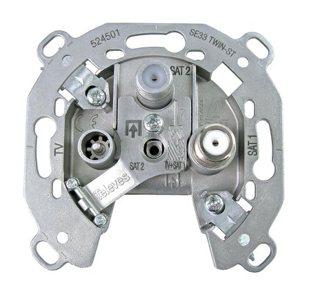 Televes 524501 Uttak for TV/FM + SAT + SAT, 1,5 dB, Antenneutstyr