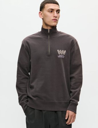 WOOD WOOD Wwjack Half Zipper Corp 25211 - Black - S