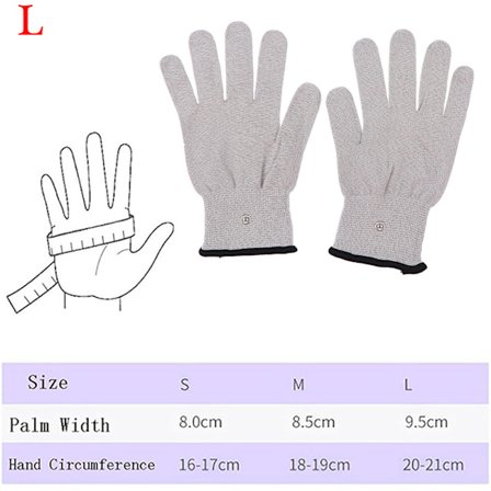 1 par ledande silverfiberelektrodhandskar, elektroder