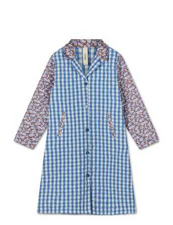 Bæk&Bølge Beate Coat S/M Blå/Støvet Rød Blue Juna